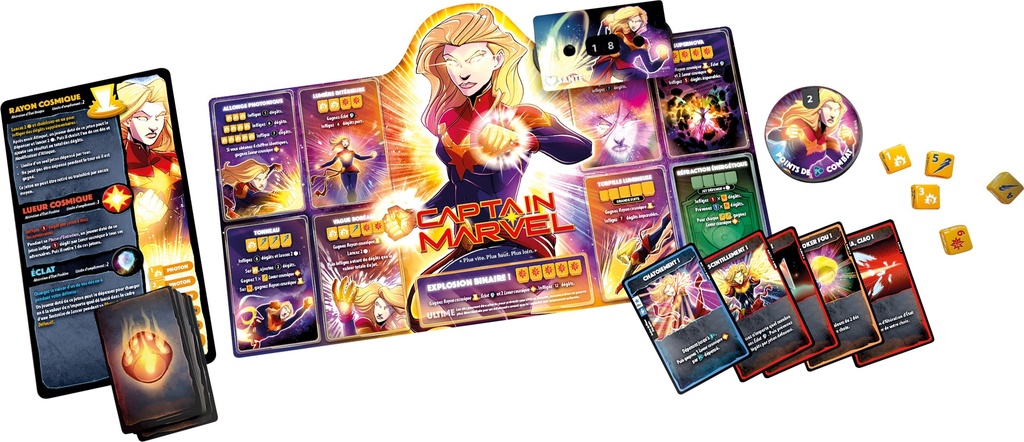 Marvel Dice Throne - Black Widow vs Doctor Strange vs Captain Marvel vs Black Panther - FR