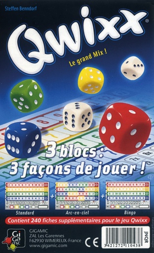 [JNQR] Qwixx Recharge - Le grand mix (240 fiches) - FR