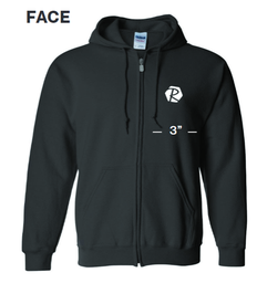 Coton Ouaté Randolph avec Zip - Noir